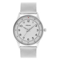 часовник,часовници,аксесоари,на,разпродажба,fcuk,fcuk,silver,case,round,shape,silver,strap,quartz,watch,white