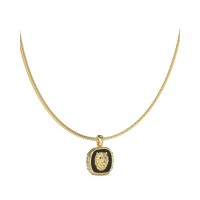 guess,men's,lion,king,pendant,necklace,metallics