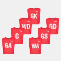 нетбол,mitre,adults,netball,bibs,red