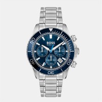 часовник,бижутерия,часовници,boss,gents,boss,sealiner,chrono,stainless,steel,watch,blue,silver