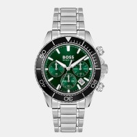 часовник,часовници,бижутерия,аксесоари,на,разпродажба,boss,gents,boss,sealiner,chrono,stainless,steel,watch,green,silver
