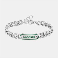 lacoste,lacoste,jewellery,mens,district,stainless,steel,bracelet,silver