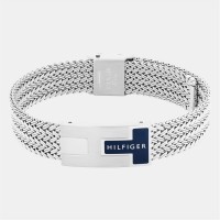 бижутерия,tommy,hilfiger,tommy,hilfiger,men’s,nautical,stainless,steel,mesh,bracelet,silver