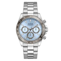 guess,men,s,arthur,quartz,analogue,watch,ice,blue,silver