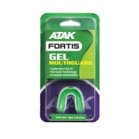 хокей,atak,sports,fortis,gel,mouthguard,junior,green,white