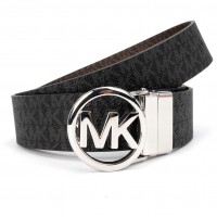 дамски,колан,michael,michael,kors,women,s,reversible,mk,logo,leather,belt,blkbrn