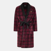 аксесоари,за,баня,lyle,and,scott,print,bathrobe,wine,pct