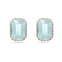 аксесоари,на,разпродажба,swarovski,chroma,stud,earrings,octagon,cut,multicolored,gold,tone,plated,cryl115s,gos
