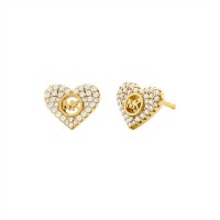 аксесоари,на,разпродажба,michael,kors,14k,gold,plated,heart,stud,earrings,rose,gfd,cz,710