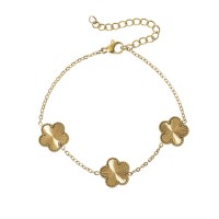 бижутерия,miso,clover,chain,bracelet,gold