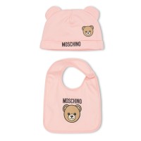 moschino,kids,hat,and,bib,set,baby,bib,sug,rose,50209