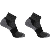 почистване,и,защита,всичкото,туристическо,оборудване,salomon,merino,quarter,2,pack,walking,socks,unisex,black,grey