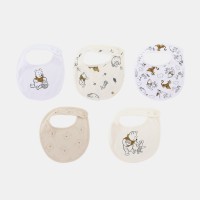 character,disney,cotton,5,pack,baby,bibs,winnie