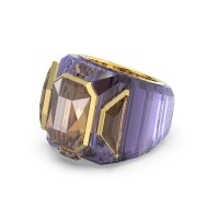 swarovski,chroma,cocktail,ring,purple,gold,tone,plated,violet
