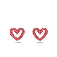 аксесоари,на,разпродажба,swarovski,sublima,stud,earrings,heart,small,red,gold,tone,plated,light,siam