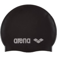 плувна,шапка,плажни,шапки,плуване,в,училище,плувни,аксесоари,arena,classic,silicone,swim,cap,black,silver