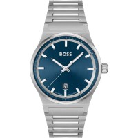 boss,men,s,candour,three,hand,analogue,quartz,watch,blue,silver
