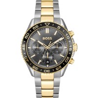 часовник,бижутерия,часовници,boss,men's,runner,chronograph,stainless,steel,water,resistant,analogue,quartz,watch,grey,silver