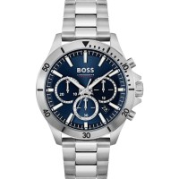 boss,men,s,troper,chronograph,44mm,water,resistant,analogue,quartz,watch,blue,silver