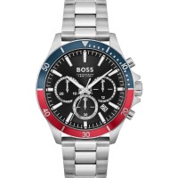 часовник,часовници,бижутерия,boss,men,s,troper,chronograph,44mm,water,resistant,analogue,quartz,watch,black,silver