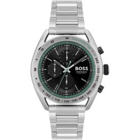 часовник,бижутерия,часовници,boss,men's,centre,court,chronograph,water,resistant,analogue,quartz,watch,black,silver