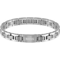 аксесоари,на,разпродажба,boss,men's,metal,link,bracelet,with,magnetic,closure,silver