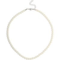 подаръци,и,играчки,mason,knight,yager,faux,pearl,6mm,single,strand,necklace,white