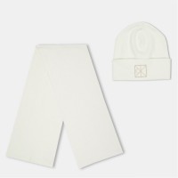 шал,плажни,шапки,calvin,klein,emblem,beanie,&amp;,aop,scarf,set,lily,white,aop