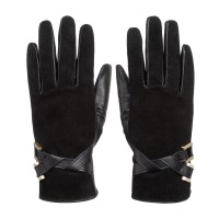 ръкавици,ръкавици,шапки,и,шалове,зимни,аксесоари,biba,biba,suede,leather,mix,gloves,black