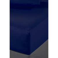 спално,бельо,и,комплекти,homelife,non,iron,plain,dyed,deep,fitted,sheet,navy