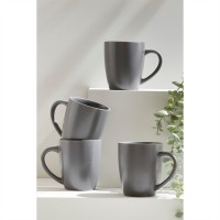 аксесоари,за,кухня,homelife,4,piece,stoneware,mug,set,charcoal,grey