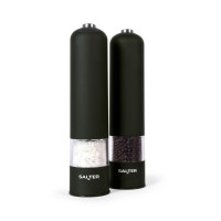 salter,electronic,salt,pepper,mills,matt,black,black
