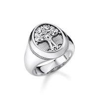 thomas,sabo,nordic,tree,of,life,stainless,steel,ring,silver,coloured
