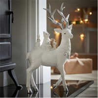 коледни,опаковки,и,декорации,the,spirit,of,christmas,deer,ornament,54,white,one,size,white