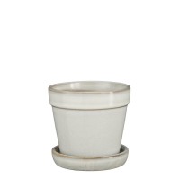 градина,/,на,открито,аксесоари,на,разпродажба,mica,clint,pot,with,saucer,white