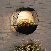 градина,/,на,открито,аксесоари,на,разпродажба,streetwize,circular,solar,wall,planter,black,green