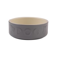 mason,cash,grey,lettered,dog,bowl,15cm,grey