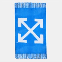 аксесоари,на,разпродажба,off,white,unisex,arrow,design,blanket,blue,white