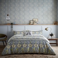 аксесоари,на,разпродажба,morris,and,co,kennet,duvet,cover,set,indigo,gold