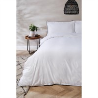 спално,бельо,и,комплекти,studio,100pct.,cotton,piped,edge,duvet,set,white