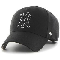 шапка,с,козирка,всички,шапки,47,new,york,yankees,snapback,cap,black,white,(black)