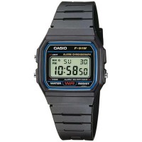 часовник,часовници,casio,f,91w,watch,black