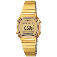 часовник,часовници,casio,la670,wega,watch,yellow,(golden)