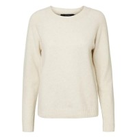 блуза,дамски,пуловери,дамски,плетени,дрехи,vero,moda,doffy,sweater,birch,melange,(beige)