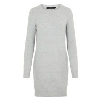 рокля,дамски,поли,и,рокли,vero,moda,doffy,o,neck,noos,short,dress,light,grey,melange,(grey)