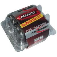 батерии,ansmann,aaa,lr03,battery,1.5v,20,units,black,(silver)