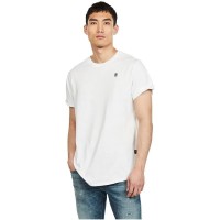 тениска,мъжки,тениски,g,star,lash,ribbed,short,sleeve,t,shirt,white