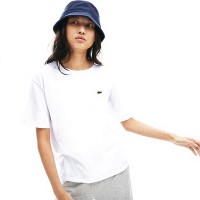 тениска,дамски,тениски,lacoste,crew,premium,cotton,short,sleeve,t,shirt,white