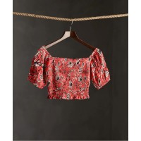 дамски,топове,superdry,kala,smocked,top,red,(red,all,over,print)