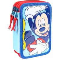 канцеларски,принадлежности,cerdá,giotto,premium,pvc,mickey,triple,filled,pencil,case,blue,(multicolor)